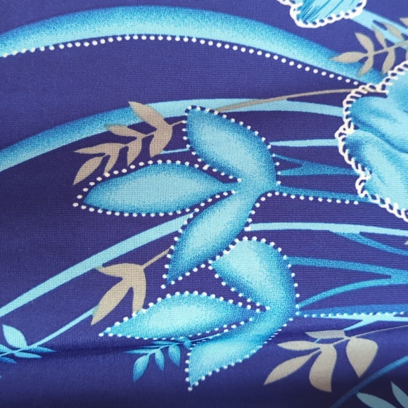 Jon & Anna Floral Smocked Tropical Maxi Dress 2X Blue Gray - Picture 7 of 16